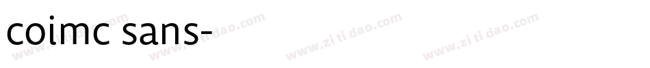 coimc sans字体转换